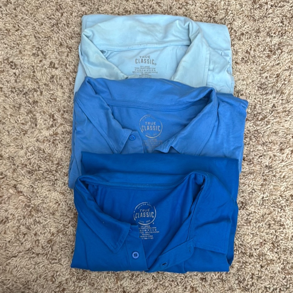 3 Pack of True Classic Polo shirts